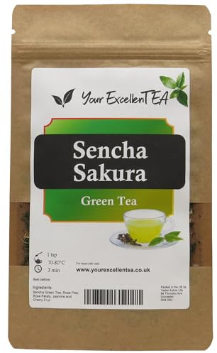 Sencha Sakura - Delicious Japanese Tea - Cherry and Sencha Green Tea Loose Leaf (100g)
