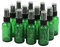 Topsky 12×30ml Leer-Sprühflaschen aus UV-beständigem Glas mit feinem Zerstäuber – Ideal für ätherische Öle, Parfums und Haarfestiger (Grün)