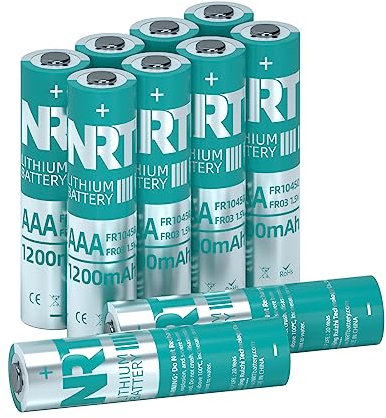 NRT AAA Batteries 10 Pack Triple A 1.5V 1200mAh Longer Lasting Power AAA Lithium Batteries, Non-Rechargeable (Lithium AAA-10 Unité)