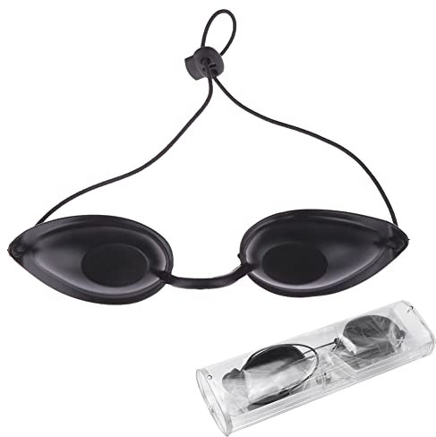 TUKNN Solarium Schutzbrille, UV Schutzbrille, UV Augen Schutzbrille, Zuverlässigen Infrarot Solarium Schutzbrille für Lasertherapie, IPL-Haarentfernung, UV-Schutz, Schwarz