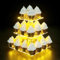 OLACHIKKO Cupcake-Ständer, 3-stöckiger Cupcake-Halter mit LED-Lichtschnur, Acryl-Cupcake-Turm, Dessertturm, Gebäckständer, Cupcake-Etagenständer für Hochzeit, Geburtstagsfeier (gelbes Licht)