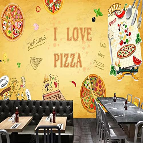 Mural Vintage Western Pizza Restaurant Decorative Wallpaper Fast Food Restaurant Industrial Decorative Photo W Decoration Mural Custom 3d wallpaper paste living room the wall for bedroom-430cm×300cm