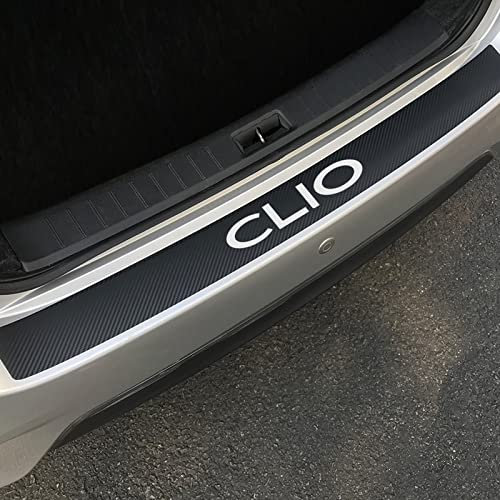 Auto Stoßstangenschutz Aufkleber für Ren-Ault Clio, Kohlefaser Kofferraum Einstiegsleiste Anti-Scratch Ladekantenschutz Folie Styling Zubehör,Black