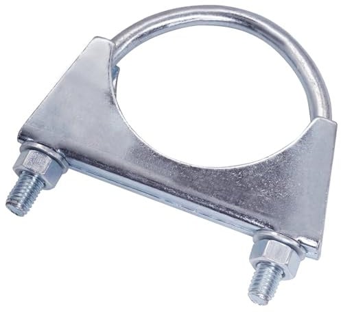 SKIR'CO (1 pz) Morsetto per tubi per tubi da 80 mm di diametro, morsetto con bullone a U, staffa per tubi zincata