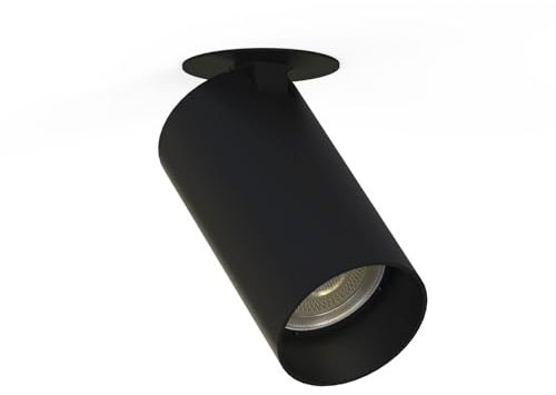 Deckenspot Unterputz B: 5,5 cm Lochdurchmesser: 35 mm schwenkbar verstellbar GU10 Schwarz Modern Deckenstrahler Deckenlampe Wohnzimmer Küche