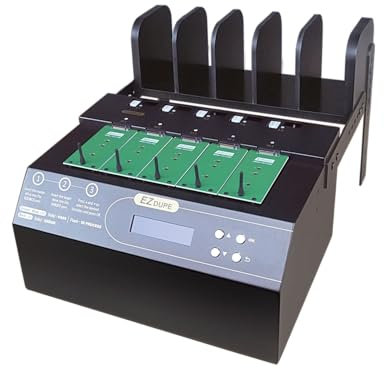 EZ DUPE 1:4 NVMe Cyclone Pro 300-Duplizierer - M.2 PCIe NVMe & M.2 SATA SSD & 2.5 und 3.5 HDD/SSD Datenkloner & -Löscher (18GB/min)