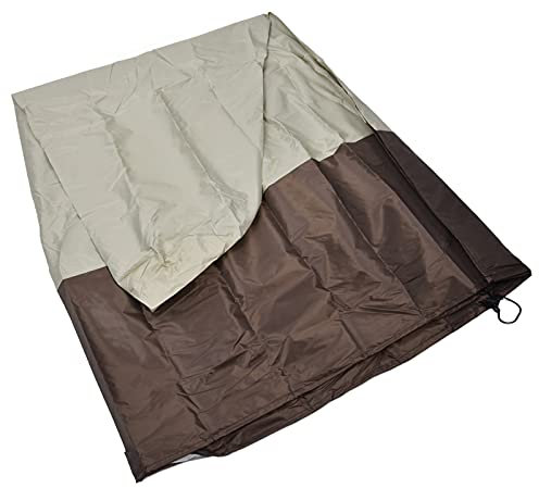 HEEPDD Brunnenabdeckung, wasserdicht, Oxford-Stoff, für Garten, Terrasse, Winterbrunnen, Statue, Schutz, Beige / Kaffee, Farbblockierung