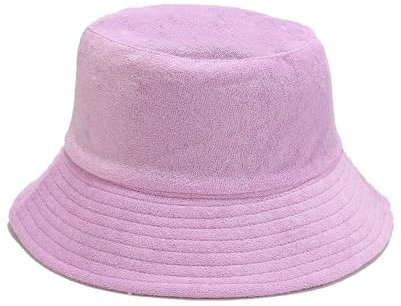 Sunnymorn Unisex-Fischerhut aus Frottee, für Frühling und Sommer, legere Fischerhüte, Helles Violett, Einheitsgr��e