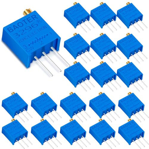 Innfeeltech 20 Stück 200K Ohm Multiturn Trimmer Potentiometer Blau Einstellbarer Variabler Widerstand