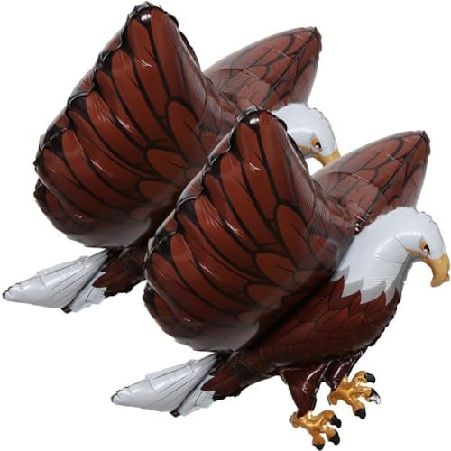 Tsffae 3D-riesenadler-folienballons, 2 Stück/Set, Aufblasbarer Adlerballon Für Kinder, Großer Vogel, Tierballon, Partydekoration, Babyparty, Geburtstagsparty-zubehör