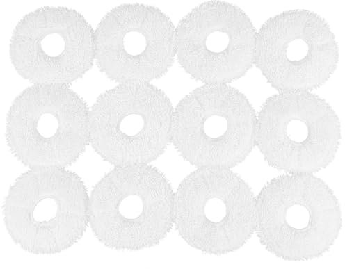 MaNzzo 12-teiliges Wischtuch, kompatibel mit Yeedi. Mop Station Selbstreinigungsroboter, Ersatz-Mopp-Reinigungspad, Staubsaugerteile, weiß