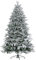 HOMCOM verschneiter Weihnachtsbaum 180cm mit 2531 Zweigen, hoher und schmaler künstlicher Weihnachtsbaum mit klappbarem Sockel, grün