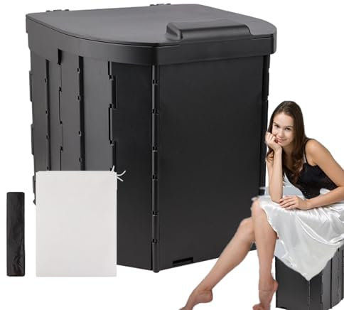 Outdoor Camping Toilette, Reise Toilette für Auto, WC Sitz, Boot WC Eimer, WC Sitz, Tragbare Toilette für Ausflüge, Kompakte Falttoilette für Outdoor