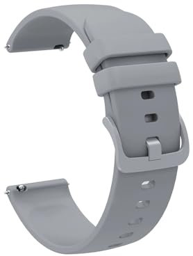 GerRit yzw6688 Ersetzen Sie das Silikonarmband, kompatibel mit Vibe 7/Pro/Lite/Stratos 2/Btalk 3/2 Lite/Beyond 2 Armband GTR 3 Pro/Ares 3 Pro 22 mm Armband(Grey)
