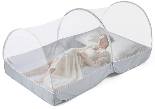Moskitonetz für Bett – Pop-Up-Bettzelt – tragbares Reise-Moskitonetz, Moskitonetz für Baby, Erwachsene, Schlafzimmer, Camping, Nickerchen, Terrasse