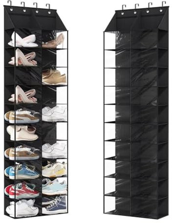 Schuhregal Tür Organizer, Schuh Organizer Schuhaufbewahrung HäNgend Mit 20 Tiefen Taschen Passt, Schuhregal Wandmontage, Multifunktionaler TüRorganizer HäNgeorganizer Tür Aufbewahrung Für Shoe Taschen