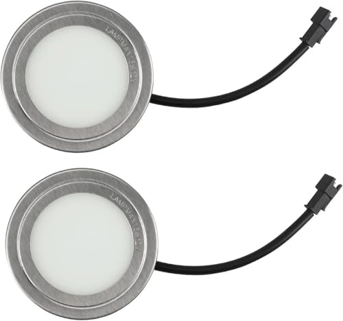 ruehalf Lampadina for Cappa aspirante da 2 Pezzi DC 12V 1,5W con Attacco SM, Robusta Luce LED for Cucina, fornello, Armadio, sottopensile, in Acciaio Inossidabile