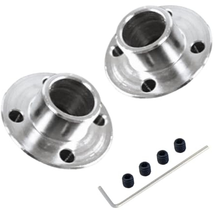 BORDSTRACT starre Flanschwellenkupplung 2 Stk 12 mm, RC und DIY | 45# Stahl-Flanschkupplung mit Motorführungswellenkupplungsanschluss für Motorzubehör, RC-Modell und DIY.