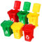 HONMEET 6Piezas Cubos de Basura Juguete de Aprendizaje Colores Desarrollo Cognitivo y Coordinación Mano Juguete Interactivo Limpieza