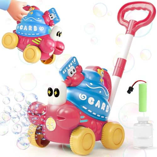 Cortacésped de burbujas para niños pequeños, rojo