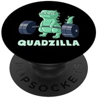 Quad Beintraining Muskel Dinosaurier Gym Leg Day PopSockets Klebender PopGrip