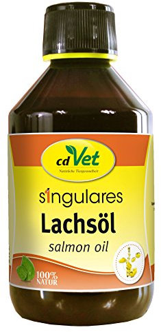 cdVet Naturprodukte Singulares Salmon Oil 250 ml - Dog, cat - feed material - intake of omega 3 fatty acids - nutrients - supplement to the barf - well-being - pure natural ingredients -