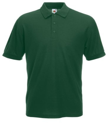 Fruit Of The Loom Mens 65/35 Polo Shirt Bottle Green Medium