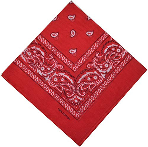 Bandana Halstuch Biker 1er 3er 6er 12er Pack Nikki Tuch Schal Paisley Kopftuch 100% Baumwolle 25 Farben