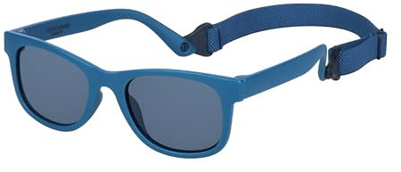 COCOSAND Baby Sunglasses with Strap Polarized Flexible Frame for Toddler Infant Newborn Girls Boys Age 0-24 Months, Matte Blue
