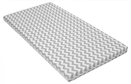 4myBaby GmbH Best for Kids Babymatratze 60x120x6 cm Bezug 100% kuschelweiche Baumwolle (Grau Zickzack)