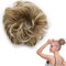 SEGO Haarteil Haargummi lockige Dutt Haarknoten Haarverlängerung unordentlicher Hochsteckfrisuren Kaffee Braun & Blond Bleichen #27T613