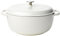Amazon Basics Enamelled Cast Iron Round Dutch Oven, 6.9 L, Matte White