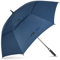 NINEMAX Paraguas Grande De Golf Resistente Al Viento 137cm Paraguas De Palo Extra Grande De Apertura AutomáTica,Doble Toldo(Azul Marino)