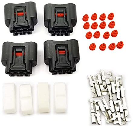 DEVMO 4pcs Ignition Coil Plug Connector Compatible with 2000-2010 Toyota Lexus Camry 90980-11885