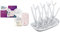 Philips Avent, elektrische Milchpumpe SCF395/11, Einzelpumpe, flexibles Silikonkissen, Natural Flasche, leiser Motor, rosa & SCF149/00 Trockenständer, weiß/blau