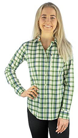 TOM COLLINS Damen Bluse Langarm Freizeitbluse mit Haifischkragen Snuko, Größe:44, Farbe:Oliv