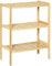 HOMCOM Étagère en Bambou 3 Niveaux - étagère pour Plantes Pots de Fleurs - étagère de Salle de Bain - Meuble de Rangement Salon Cuisine Bureau entrée - étagères à Lattes - dim. 62L x 33l x 80H cm