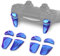 PlayVital 2 Paar Erweiterung Trigger Schultertasten für ps4 Controller Alle Modell Controller, Zubehör Bumper Trigger Adjuster Tasten Knöpfe für Playstation 4 Controller-Lila Blau