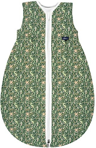 Alvi Baby Mäxchen Thermo Schlafsack, Baby-Schlafsack ohne Ärmel, Winterschlafsack, Außensack wattiert (GOTS Underwater World, 80)