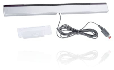 Barra Sensore per Wii Infrared IR Signal Ray Sensor Bar Ricevitore e Amplificatore Cablati, Supporto per Console WII, Barra Sensore a Raggi Infrarossi Cablata di Ricambio, Console Wii e Wii U Compatib
