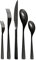 Otto Koning - Berlin - Ensemble de Couverts de Table 20 pièces, Acier Inoxydable plaqué noir Titane et Poli Brillant, épaisseur 4 mm et Couteau à Steak. Un Service de Table Moderne pour 4 Personnes