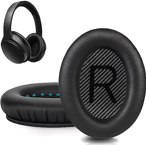 Cuscinetti auricolari di ricambio QC25 compatibili con cuffie Bose QC15 / QC25 / QC35 e 35 ii / QC2 / AE2 / AE2i / AE2W / Soundlink, paraorecchie in memory foam