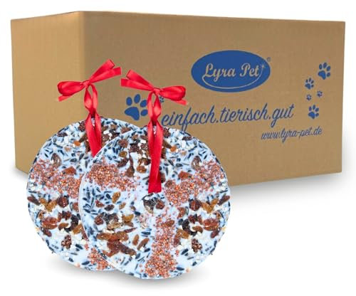 Lyra Pet® | 6 STK. Vogeltaler | Je ca. 460 g Fettreiches Vogelfutter zum Aufhängen | Energiequelle für Wildvögel im Sommer & Winter | Ideal für Balkon & Terrasse | Nährstoffreich & Dekorativ