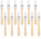 12 Pcs Paint Brush 5 Inch Trim Painting Tool Soft Bristle with Wood Handle Small Paint Brushes for Wall, Touch Up, Cabinets, Fences, Edge Painting Tool(5 x 0.65Inch,Yellow)