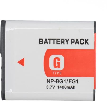 Batterie D'appareil Photo Numérique, Batterie Rechargeable Haute capacité 3,7 V 1400 MAh, Batterie NP BG1 Légère et Portable pour DSC W30 DSC W40 DSC W50 DSC W85