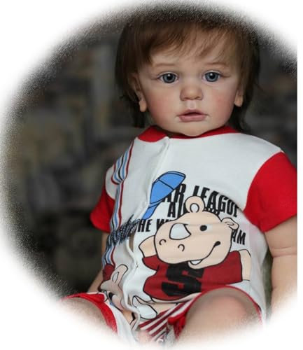 Generisch Reborn Puppe Junge Toddler 24 Zoll 60cm Realistisch Newborn Babypuppen Lebensechte Weicher Stoffkörper Puppen Die Echt Aussehen Newborn Baby Puppe