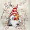 20 Servietten Winter Niedlicher Zwerg mit Hase als Tischdeko. Papierservietten mit Motiv. Auch für Decoupage und Serviettentechnik 33x33cm