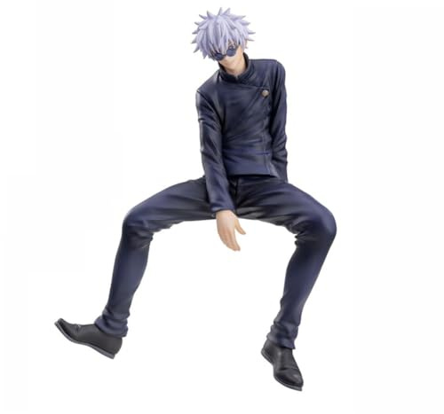Puruuige Gojo Satoru, sitzende Anime-Figur, 14 cm Charakterstatue, PVC, Schreibtischdekoration, Geschenke