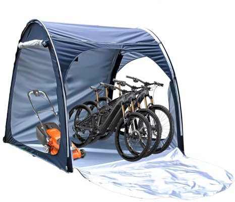 LHCXKJGS Box Biciclette può Essere Giuntato Garage Moto per Esterno con Tessuto Oxford 210D PU4000 Impermeabile Box per Moto da Esterno Garage Moto per Esterno,Black