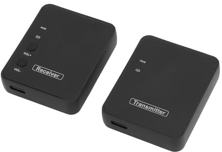 WP10 Wireless in Ear Monitor System, 2.4G Stereo Wireless IEM System with Back Clip Receiver, Automatic Pairing, for Studio Band Rehearsal Live Performance (Transmitter Receiver